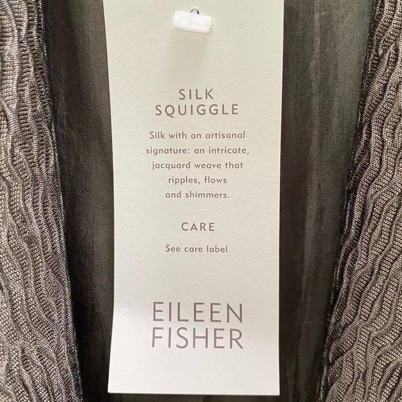 Eileen Fisher Kimono Jacket 3/4 Sleeves Silk Squiggle Branch Small NWT - Picture 12 of 15